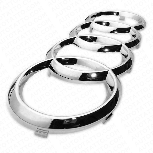 08-20 A3 S3 A4 S4 A5 S5 RS5 OEM Chrome Front Grille Sign Rings Badge Logo Emblem - Picture 5 of 9