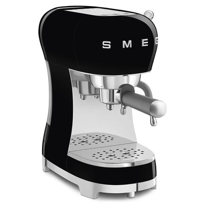 NEW Smeg 50's Style Espresso Coffee Machine Black - ECF02BLAU