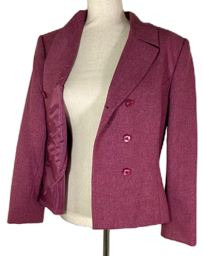 LE SUIT Women's Petite Mauve Tweed 2-Piece Skirt Suit Lined GORGEOUS - Size 12P - Picture 5 of 15