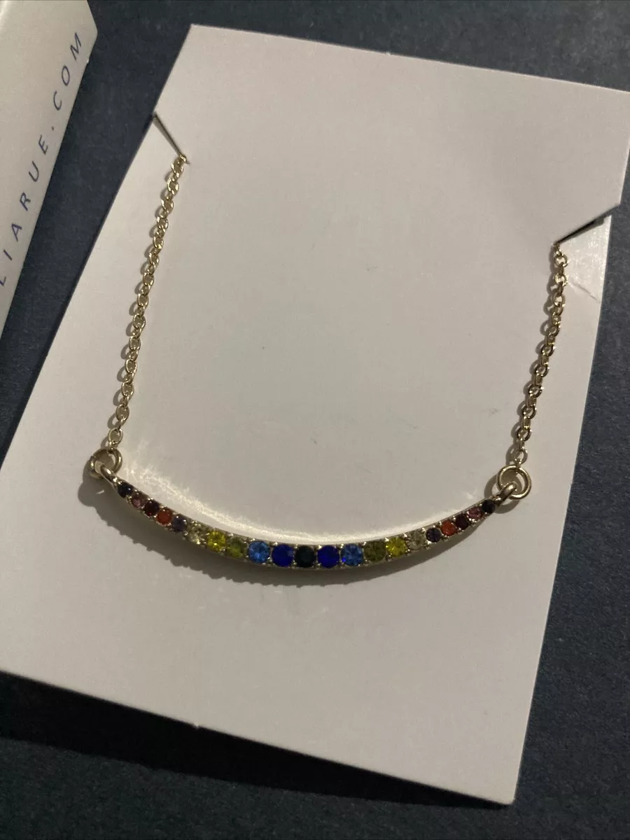 Amelia rue curved bar necklace online