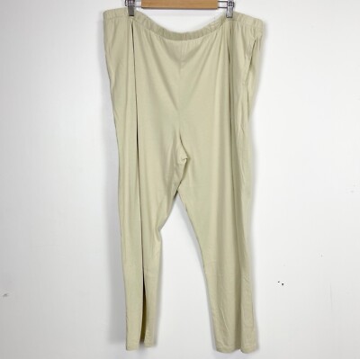 Open Edit Core Sleep Pants Womens 3X Beige Castle Stretch Pull On Organic NWOT