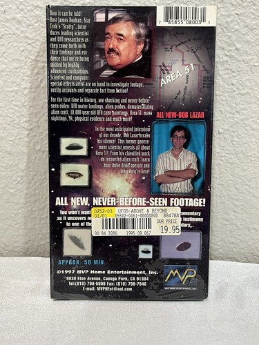 UFO Encounters VHS Tape Paranormal Video SEALED Above Beyond James Doohan Trek - Picture 4 of 5