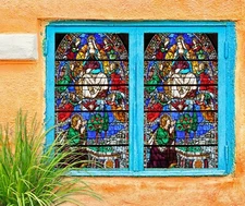 3D Art Pattern O2516 Window Film Print Sticker Cling Stained Glass UV Block Fa