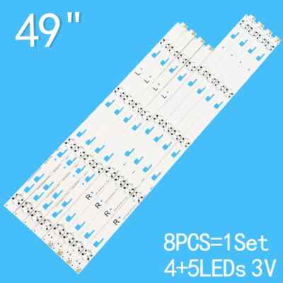 LED strips(8) For SONY KD-49XD7005 KD-49XD7066 49X8000C SVY490A23_Rev00_5LED_R L