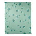 Creative Products Green Stars Pattern 50 x 60 Coral Fleece Blanket
