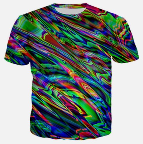 Funny Tie-dye 3D Print Womens Mens Casual T-Shirt Short Sleeve Tee Tops - Foto 10 di 19