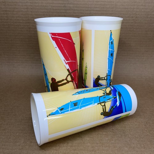 Tupperware Tumblers Sports Windsurfing 16 oz. Cup (Set of 3) #5107 - Afbeelding 3 van 6