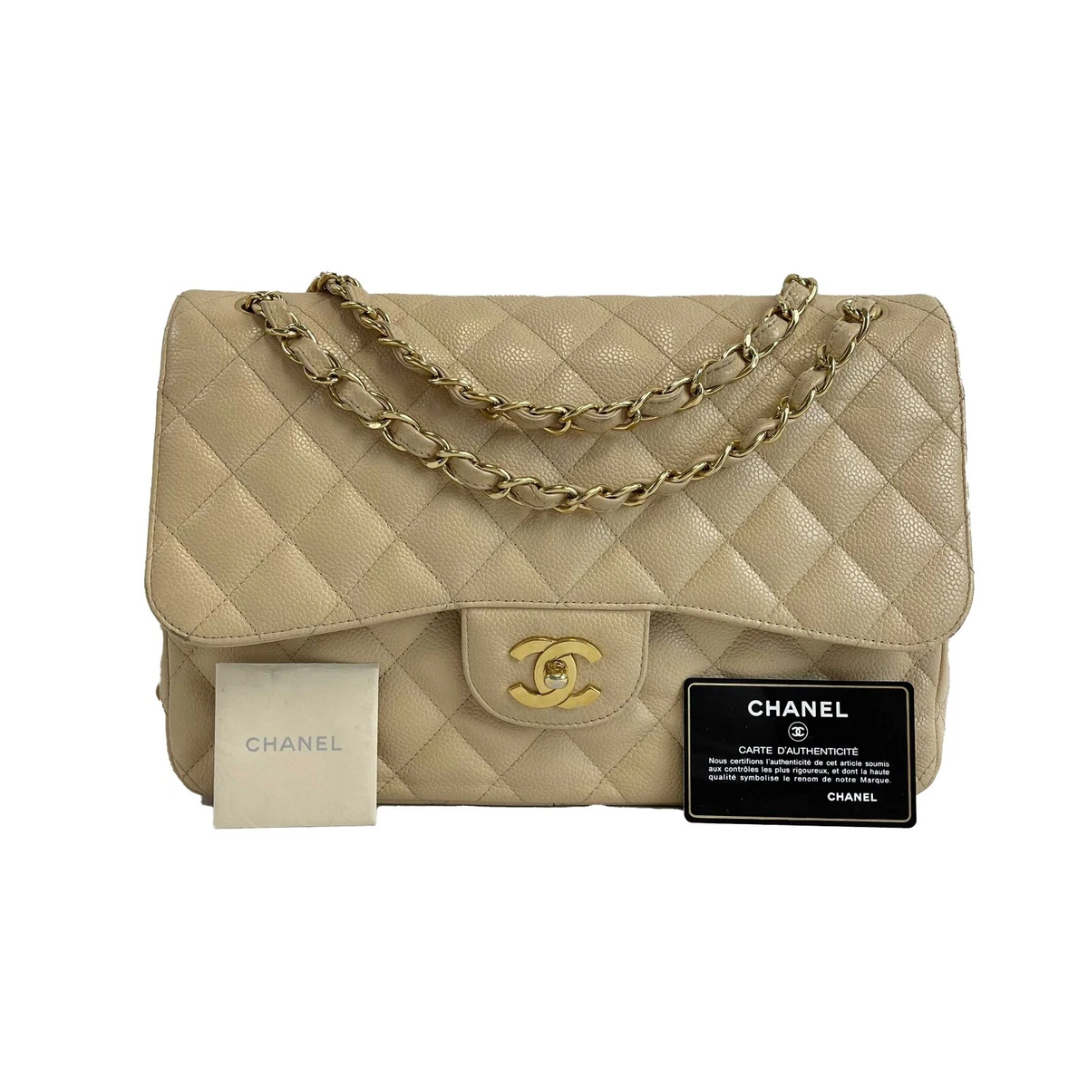 khaki chanel bag