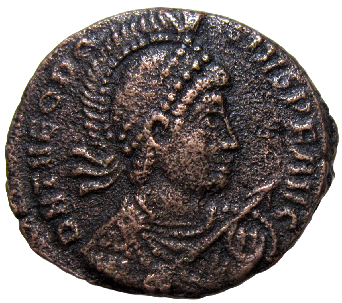 THEODOSIUS I, 379- 395 AD. AE 2. CONSTANTINOPLE MINT, C. 383-388