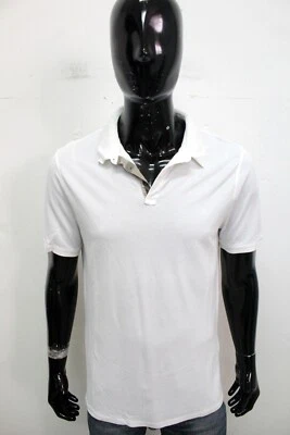 Burberry Brit Polo Taille XL Homme T-Shirt T-Shirt Blanc Coton Logo - Photo 1/4