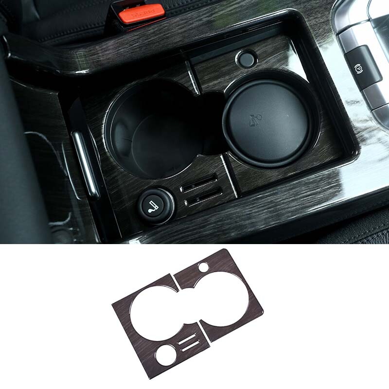 Gear Shift Water Cup Black Wood Grain For Discovery Sport 15-19 Panel Frame