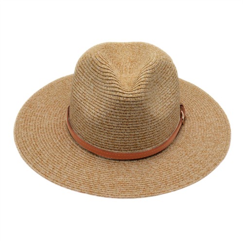 Women Soft Wide Brim Sun Fedora Straw Hats Summer Beach UV Protection Panama Cap - Bild 6 von 16