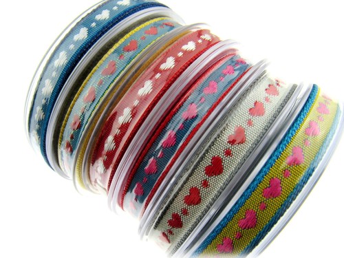 Heart Ribbon by Berisfords 10mm Wide Woven Braided Ribbon - 3 Meter Length - Picture 10 of 27