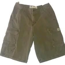 Lee Dungarees Brown Cargo Shorts Boy's Size 16 Adjustable Waist Relaxed
