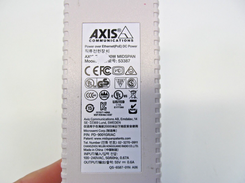 Inyector Axis Communications T8133 30W Midspan POE 53387 - Imagen 2 de 5