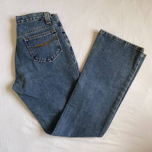 Rockies Womens Relaxed Low Rise Vintage 5 pocket embellished Medium Blue 4R - Picture 2 of 12