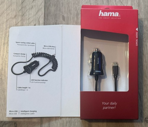 Hama Micro USB Kfz-Ladegerät, Ladestecker, Micro-USB, 2.4 A, Schwarz, 00178261 - Bild 3 von 4