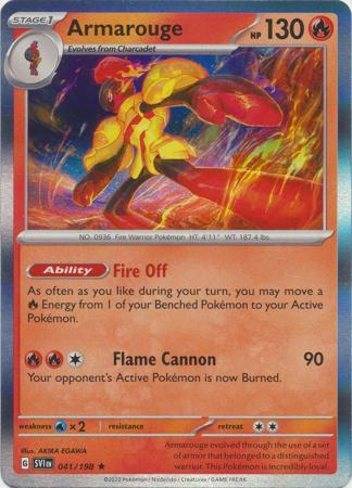 ARMAROUGE 041/198 SCARLET VIOLET BASE POKEMON (HOLO, NM)