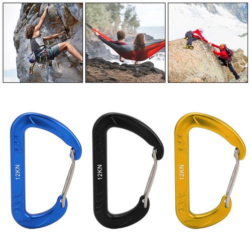 Quick Buckle D Shape Palm Size 12KN Climbing Carabiner Climbing Equipment Ac_ss