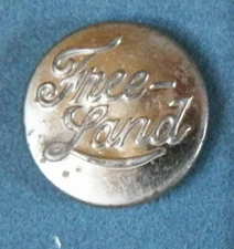 Bb Free Land  Antique Tinned Zinc OVERALL BUTTON Wobble shank Medium
