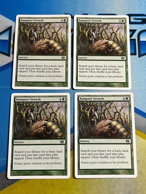 Magic the Gathering MTG 8th Edition RAMPANT GROWTH x4