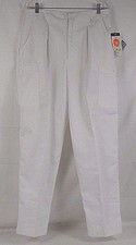 Barco Mens Zipper front Scrub Pant 1104 Size 6 White 757C