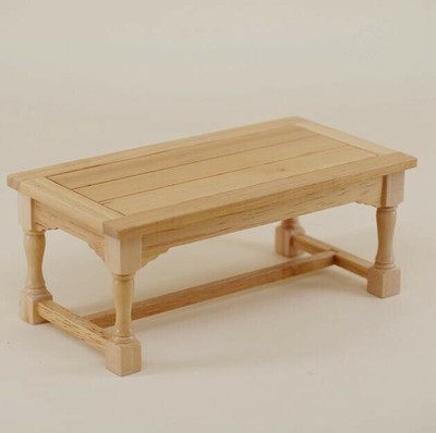 1:12 Dollhouse Miniature Furniture Wooden Rectangle Table For Living Room ^