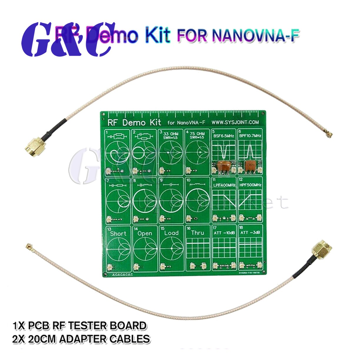 RF Demo Kit For NanoVNA VNA RF Test board Vector Network Test
