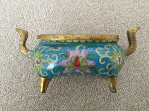 Chinese Cloisonné Enamel Bronze Censer.