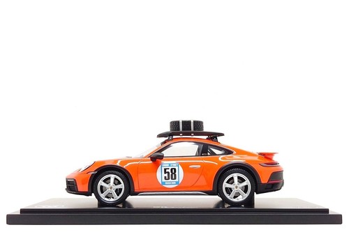 Spark 1:18 Porsche 911 Dakar (992) RED58 Special in Blood Orange Dealer Edition - Picture 1 of 12