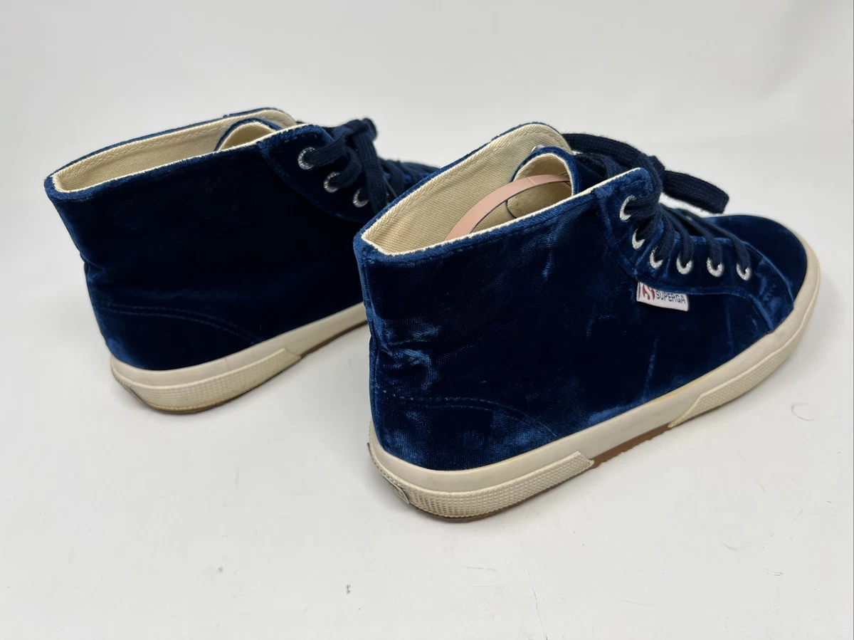 Superga velvet clearance high top sneaker