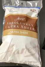 Hanes Absolutely Ultra Sheer pantyhose 3 pair pack slightly Imperfect