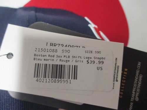 BOSTON "RED SOX" PRO STANDARD OFFICIAL NAVY 3-D LOGO SNAPBACK HAT (ADJ)NWT - Picture 7 of 7