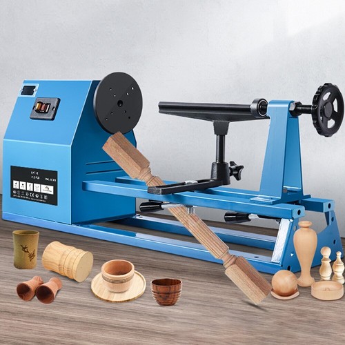 Drehmaschine Drechselmaschine Holzbearbeitung Drehbank verstellbare Drehzahl Drehmaschine 370W/550W - Bild 1 von 16