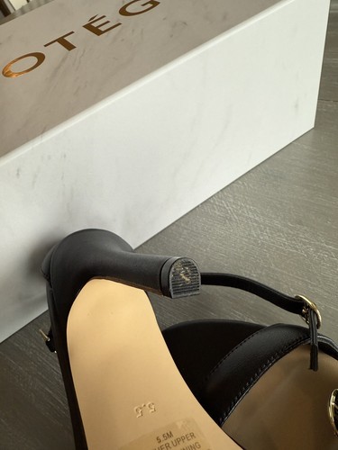Protege Painless Black Stiletto Heels 4.3" Leather Size 5.5 - Picture 7 of 13