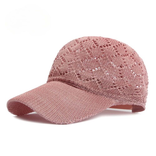 Gorra de béisbol de malla tejida para mujer sombreros de camionero de hilo de verano transpirable sombrero al aire libre - Imagen 15 de 41