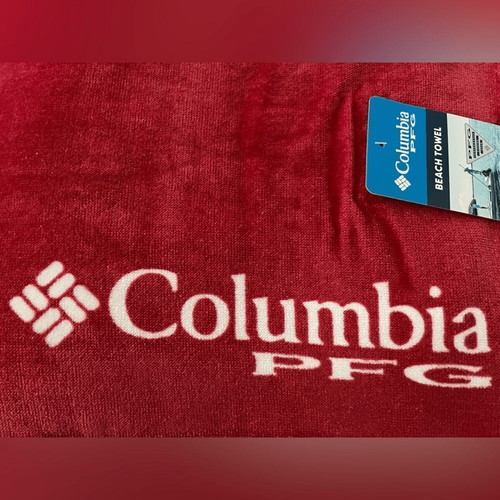 Columbia Performance Fishing Gear Triangle Logo Beach Towel- Red - Picture 5 of 6