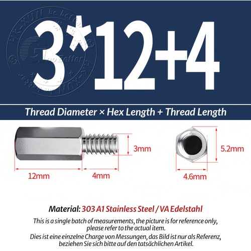 M2-M10 Male-Female Stainless Steel Hex Standoff Screw Spacer Pillar Hex Support - Picture 65 of 180