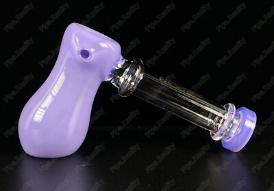 5'' Purple Glass Spoon Pipe Dry Stemless Ash Catcher Collecting Reservoir