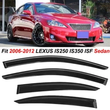 Window Visor Vent Rain Guard Deflector for 2006-2012 Lexus IS250 IS350 ISF Sedan