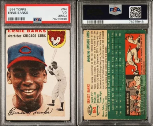 1954 TOPPS ERNIE BANKS RC PSA 3 (MC) #94 CUBS _ NEW LIGHTHOUSE LABEL 