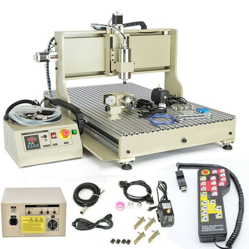 4 Achsen Metall 3D Graviermaschine + Handrad 1,5 kW 6090 CNC Router Graveur USB - Bild 1 von 18