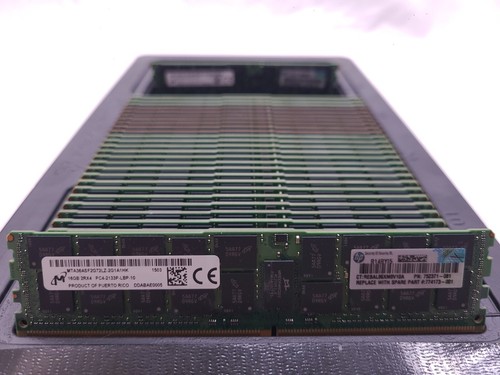 LOT 81 HP 752371-081 MICRON 16GB DDR4 PC4-2133 17000 ECC LR SERVER MEMORY RAM