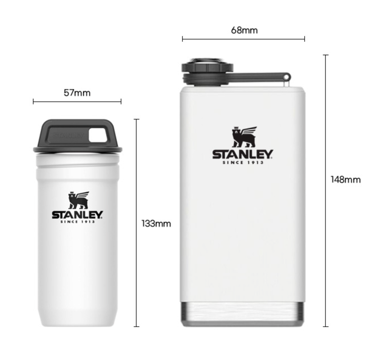 Stanley Adventure Shot Glass + Flask Gift Set, White | eBay