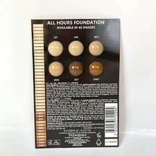 YSL Yves Saint Laurent ALL HOURS FOUNDATION 6-Shade Sample Card