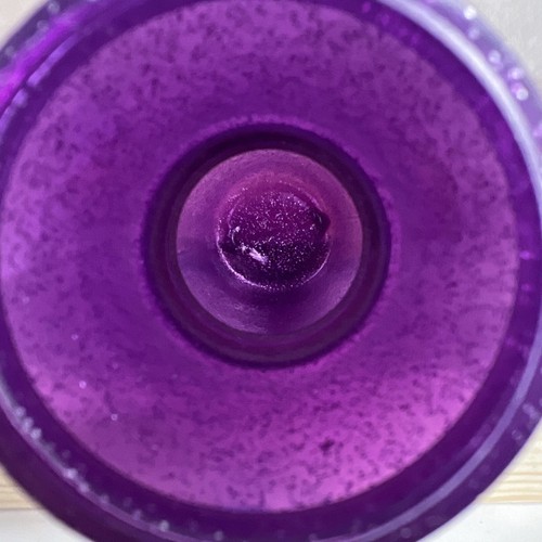 Large Bowling Pin Water Bottle Purple Glitter with Straw - Picture 5 of 6