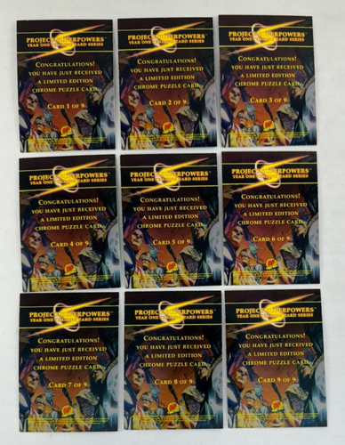 PROJECT SUPERPOWERS Breygent 2011 Complete CHROME PUZZLE Chase Card Set (all 9) - Picture 2 of 3