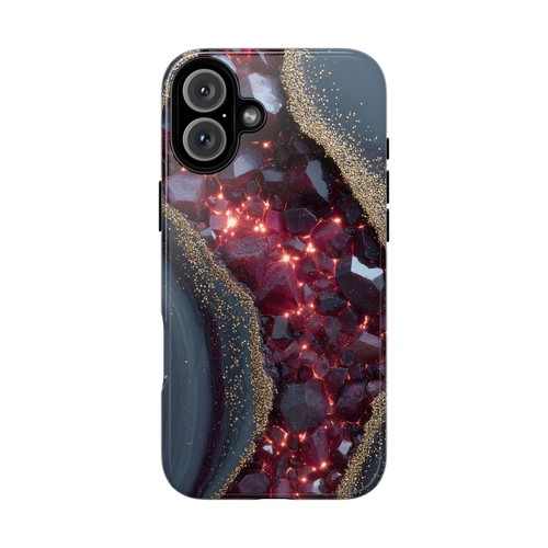 Ruby Geode Gray Marble Crystal - Phone Ink Case for iPhone, Galaxy, Pixel - 第 30/281 張圖片