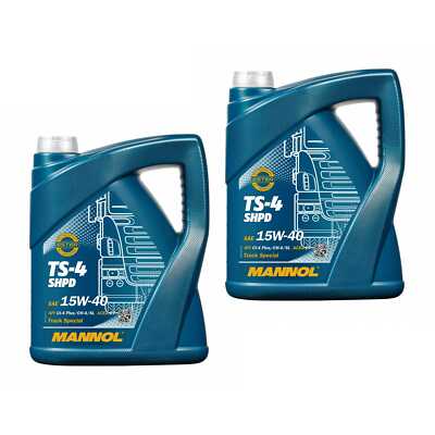 2x5 Liter MANNOL TS-4 SHPD 15W-40 Motoröl API CI-4 Plus CI-4/CH-4/SL ACEA E7