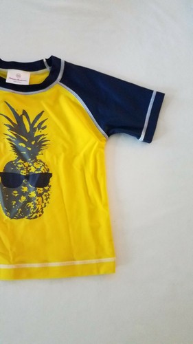 HANNA ANDERSSON KIDS WATER SHIRT SUMMER NYLON SPANDEX short sleeve PINEAPLE 100 - Picture 3 of 10